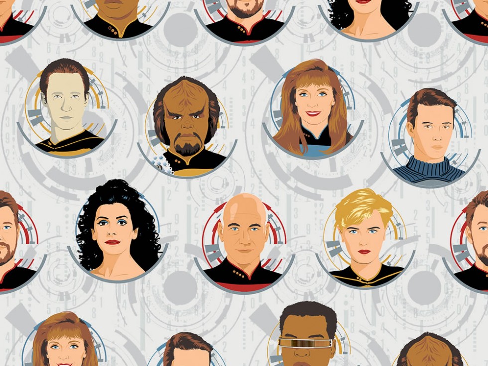 Camelot Fabrics Star Trek The Next Generation Quilting Fabric Badgers ...