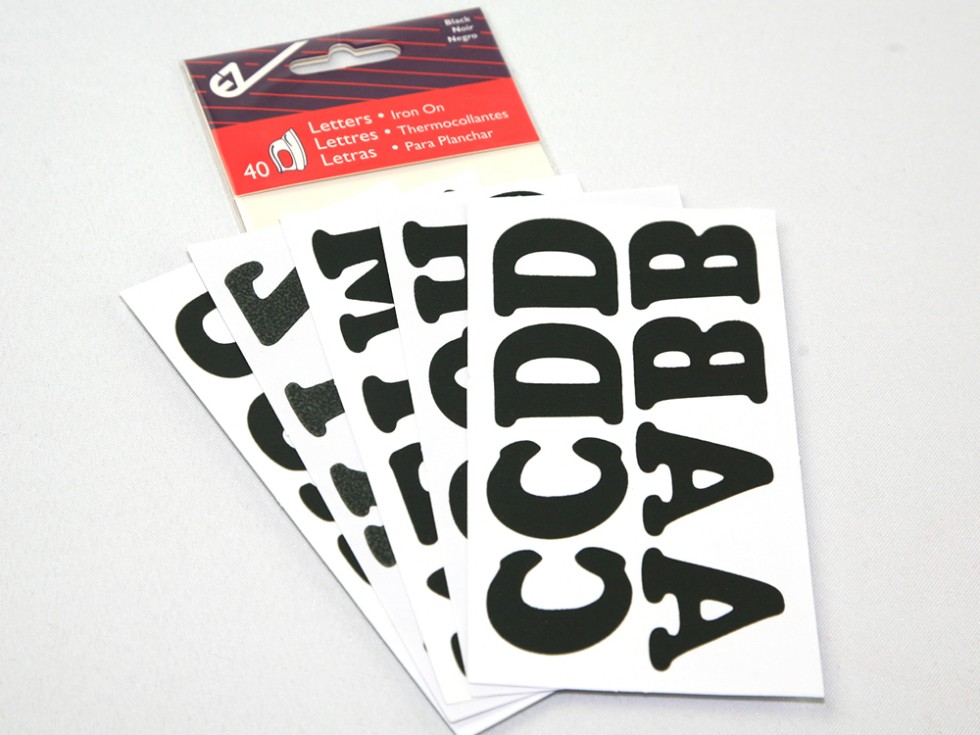 Iron-On Vinyl Alphabet Letters - per pack of 40 (8811902NP-M) | eBay