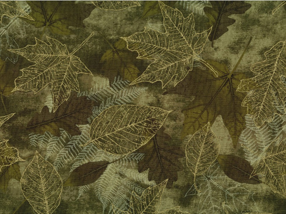 Timeless Treasures Fossil Leaf Metallic Poplin Quilting Fabric (CM6445 ...