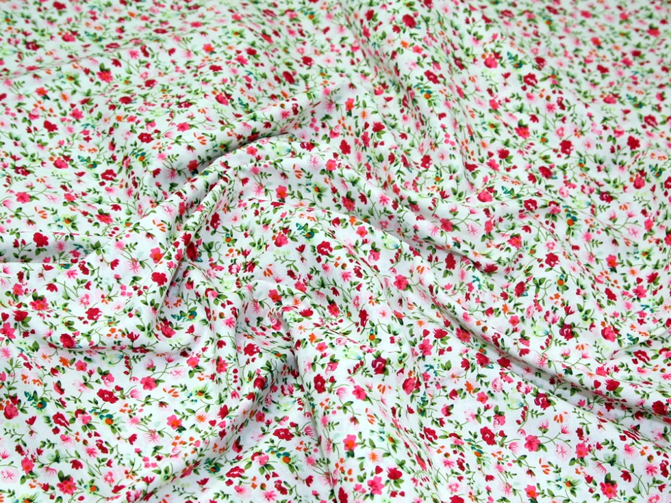 Ditsy Floral Print Cotton Poplin Fabric (GR107-M) | eBay